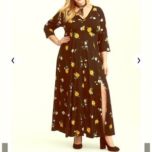 Torrid black floral maxi dress